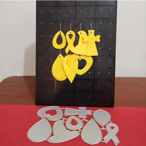 Metal Die Cuts Mold Cross Hat Earring Set 2021 New Craft Cutting Die Stencil For Diy Scrapbooking Paper Cards Making Die