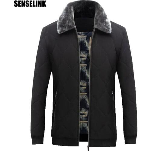 2020 Zipper Mens Version Winter Jacket Parka Middle Aged pop Warm Clothing Fashion Casual Large Mens Clothing Polyester 4xl