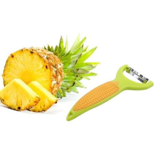 Stainless Steel Cutter PP Non-slip Handle Creative Corn Shape Multifunctional 3 Kinds Vegetable Fruit Cutter Kitchen Tool
