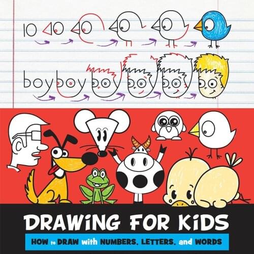 How To Draw with Numbers Letters and Words Games Worksheets Drawing for Kids Workbooks Activities Homeworks English Passages