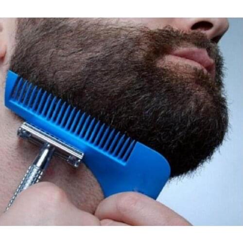 Wholesale plastic beard comb beard shaper as beard shaping template sidebums comb for hairline facial hair shaping tool hot sell