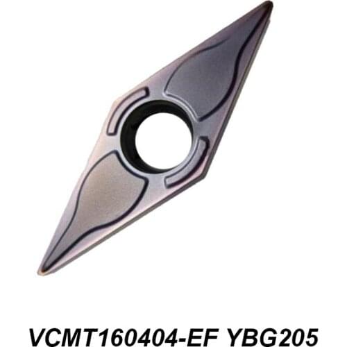 Original VCMT 160404-EF VCMT160404-EF YBG205 Processing Stainless Steel CNC Milling Cutters Lathe Cutter Carbide Insert