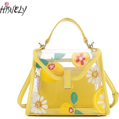 PVC Clear Jelly Bags For Women 2021 Luxury Handbags Women Bags Designer Transparent Purses and Handbag Crossbody Bag sac a main