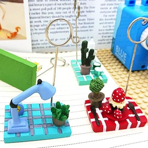 Cute Little Bonsai Succulent Creative Desktop Message Folder Photo Folder Business Card Holder Note Holder Ornaments