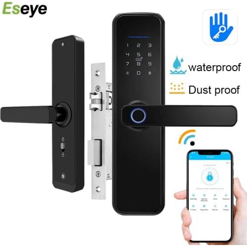 Eseye TTLOCK Smart Lock Door Wifi Fingerprint Lock Outdoor Password IC Cards Waterproof Security Electronic Home Digital Lock