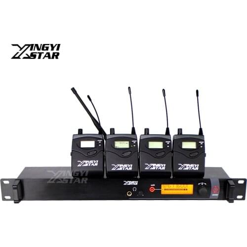 SR2000 Professional Monitoring UHF Wireless In Ear Earphone Stage Monitor System Transmitter With Four Receiver Video Recording
