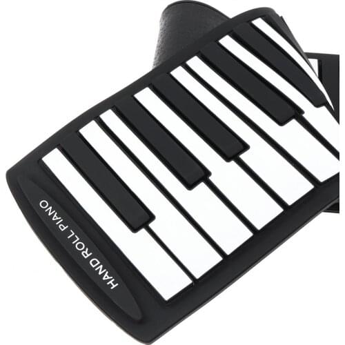 88 Keys Roll Up Electronic Piano Rechargeable Silicone Flexible Keyboard Organ Built-in 2 Speakers Support MIDI Bluetooth