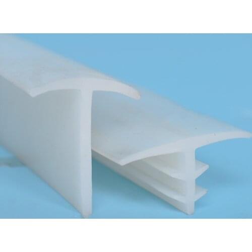 T Shape Silicone Rubber Strip Photovoltaic Power Station Sealing Bar Waterproof Heat Resist Transparent White Black