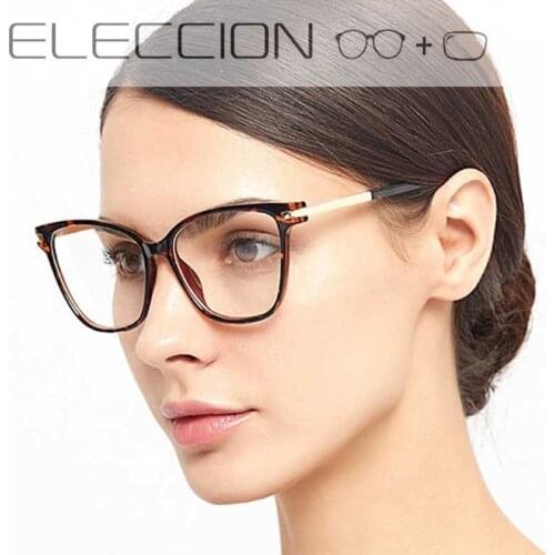 Cat Eye Optical Glasses Wiht Prescription Full Frame Women Myopia Eyeglasses Wiht Diopter Progressiva Anti Blue Light