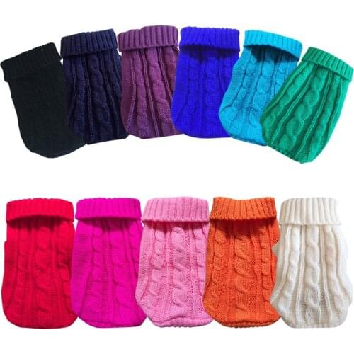 Winter Pet Clothes Pet Dog Sweaters For Small Dogs thick Warm Sweater Coat Outfit for Cat Clothes Woolly Soft Dog T-Shirt Jacket
