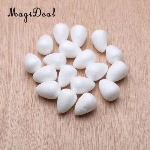 100pcs Water Drop Shaped Styrofoam Foam Crafts Flower Heart DIY Handmade