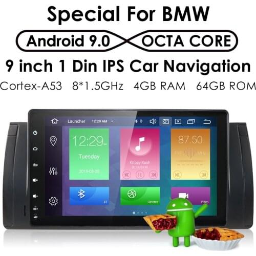 1DIN 4G 64G 8 Core Android Car Player Radio Video for BMW E53 E39 1996-2007 X5 M5 GPS Navi WIFI Audio Stereo Multimedia USB