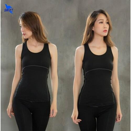2020 Summer Compression Under Base Wear Women Sleeveless Tank Tops Ladies Quick Dry Shirt Skinny Tight Running Fitness Yoga Vest