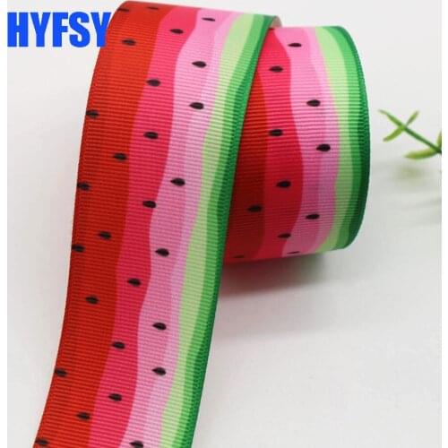 25 38mm Watermelon ribbon 10 yards DIY handmade materials gift wrapping headwear Grosgrain ribbons pencil