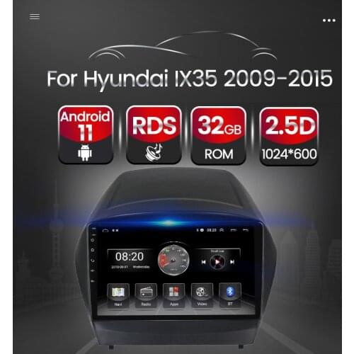 HD 1024*600 Android 11 Car GPS Radio For Hyundai IX35 2009 2010 2011-2015 Stereo Video Multimedia Player WiFi Navigation Carplay