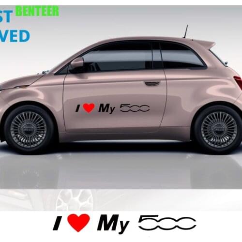 2pcs Car Side Sticker For Fiat 500