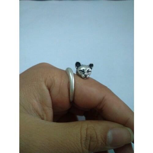 Pussy cat ring Kitten restoring ancient ways ring three-dimensional manual animals,rings for women