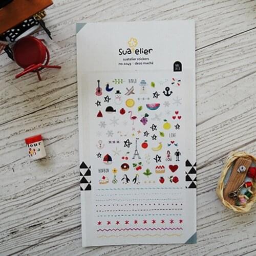 Korea Sonia Scrapbooking Die Cut Nail Sticker Deco Mache Stationery DIY PVC Craft Decoration Home Supplies Suatelier Stickers