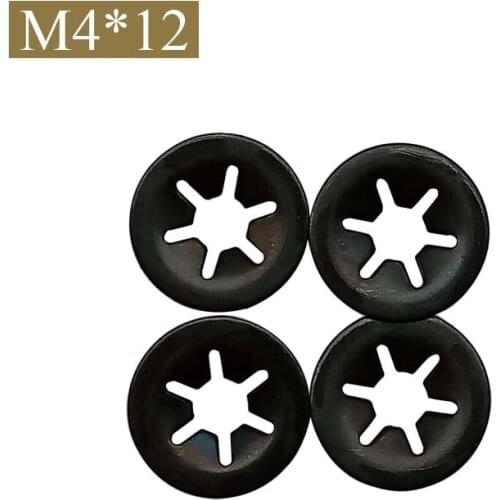 【M4*12】Internal Tooth Starlock Washers Lock Washers , Push On Speed Clips Fasteners Quick Speed Locking Washers 65Mn
