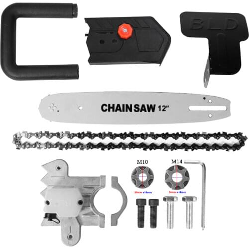 Multifunction Electric Chain Saw Adapter Converter Bracket DIY Set For 12'' Electric Angle Grinder Woodworking Tool M14 AND M10