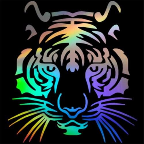 Mighty Tiger Head Animal Car Sticker Wall Home Glass Window Door Laptop Auto Truck Bumper Van Vinyl Decal