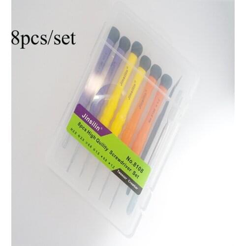 8pcs/set multifunction screwdriver set 1.5MM/0.8MM/0.6Y/H2.5 tweezers crowbar for iphone LCD repair tool and electronic product