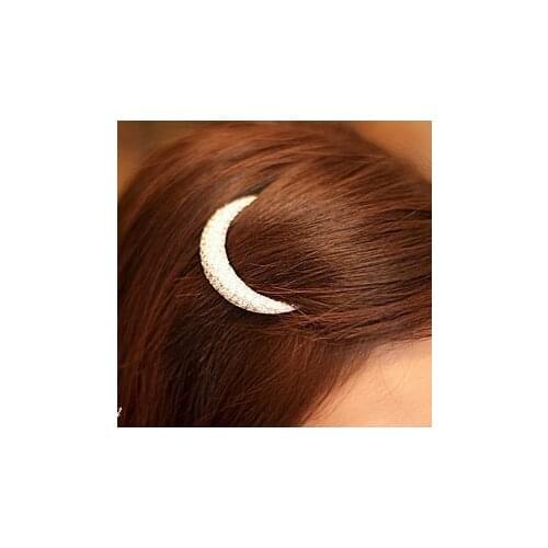 Newest Fashion Korean Crystal Moon Rhinestone Hair Accessories For Women,Hair Clips For Girls Headdress Hairpin Clamps