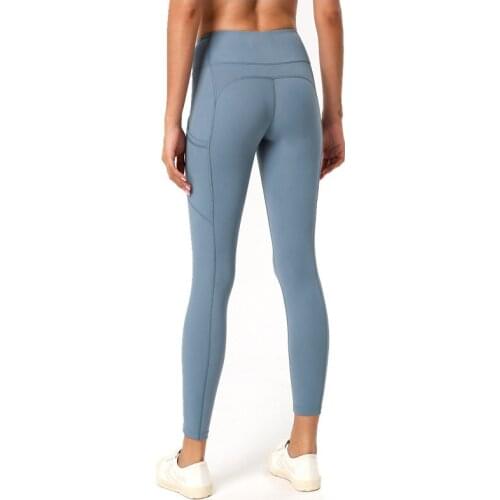 CHRLEISURE Yoga Sexy Leggings Women High-Waisted Nude Nine-Point Cozy Yoga Pants Silm Fitness