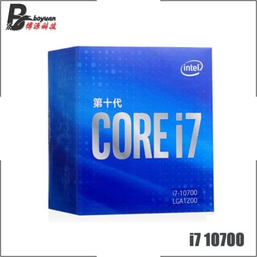 Intel Core i7-10700 i7 10700 2.9 GHz Eight-Core 16-Thread CPU Processor L2=2M L3=16M 65W LGA 1200 Sealed and come with the fan