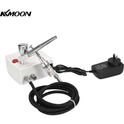 KKmoon 100-250V Professional Gravity Feed Dual Action Airbrush Air Compressor Kit Air Brush Spray Model Air Brush Nail Tool Set