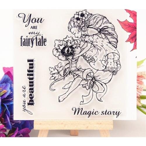 Hot selling Flowers transparent clear stamp / silicone seal roller stamp DIY scrapbook album / card production