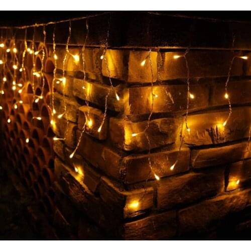 Christmas LED Lights 5M Droop 0.4-0.6m Curtain Icicle String Lights Garden Mall Eaves Balcony Fence House Decoration