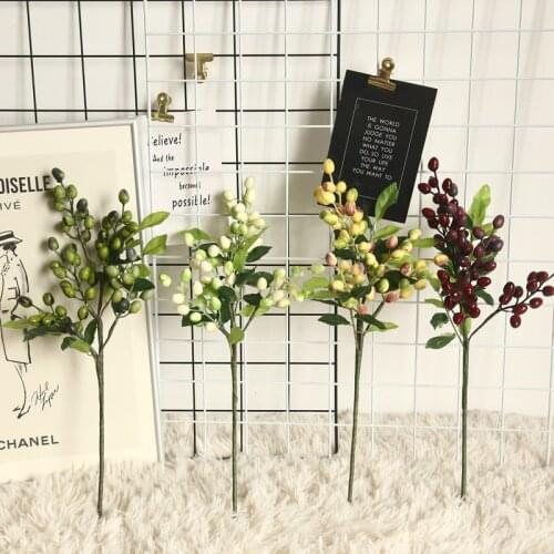 Christmas Artificial Olive Fruit Bean Branch Berry Simulation Flower Home Decoration Flower Wall Plant Wall Fake Flower