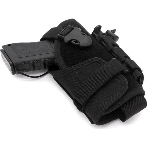 Tactical Molle Waist Gun Holster for Glock 17 19 Beretta M9 Sig P226 Universal Hunting Pistol Holster with 9mm Magazine Pouch