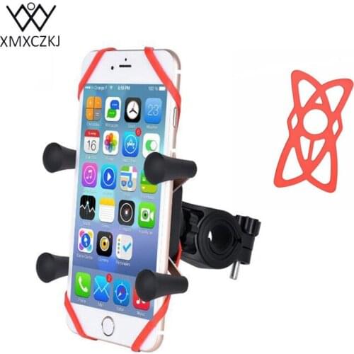 XMXCZKJ Universal bike Cell Phone stand Motorcycle bracket Bike Accessories phone Holder For iPhone 8 11 Samsung GPS Car Phone