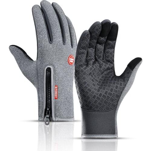 Winter Warm Ski Mens Gloves Womens Outdoor Cycling Touch Screen Waterproof And Water-Repellent Windproof Fashion Black Gloves