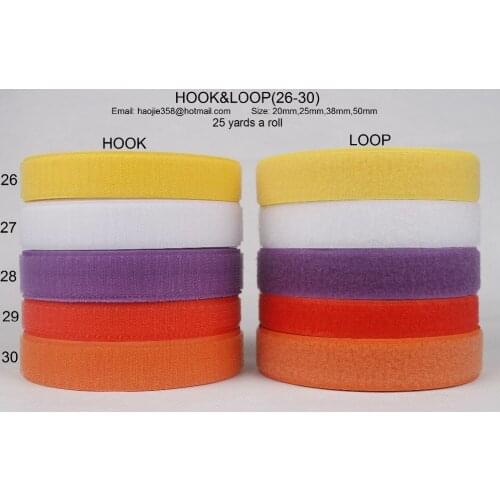1 inch(25mm) wide 25 meters long hook and 25 meters long loop a set hook&loop tape strip (26--30)