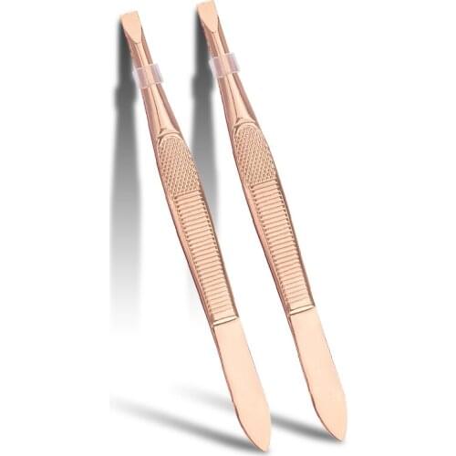 1PCS Gold Eyebrow Tweezer Stainless Steel Makeup Tool Incline Tip Hair Remover Cosmetic Eyebrow Clip Beauty Care Tool