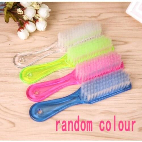 1pc Plastic Nail Dust Brush Manicure Cleaning Random Color For Manicure Pedicure Care Makeup Tool