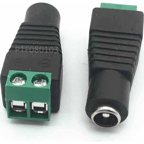 10pair Female Male DC Power Jack Connector Crimp Terminal Blocks Plug Adapter for 2 pin 5050 3528 Single Color LED Strip Wire