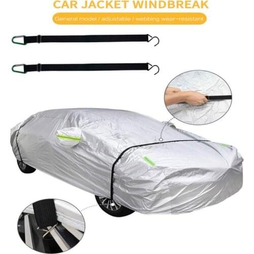 2pcs Car Cover Fixed Windproof Belt Car Clothes Rope Strap Fixed Elastic Band Universal Car Cover Wind Belt Car Accessories