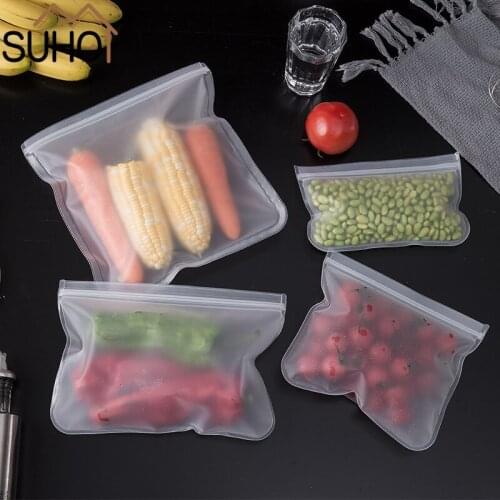 2Pcs EVA Food Fruit Preservation Bag Refrigerator Food Storage Bag Fruits and Vegetable Sealed Bag Reusable Storage Bags