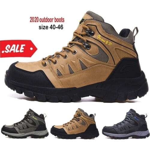 2021 Waterproof Hiking Shoes Men Outdoor Trekking Boots Mountaineering Shoes Camping Shoes