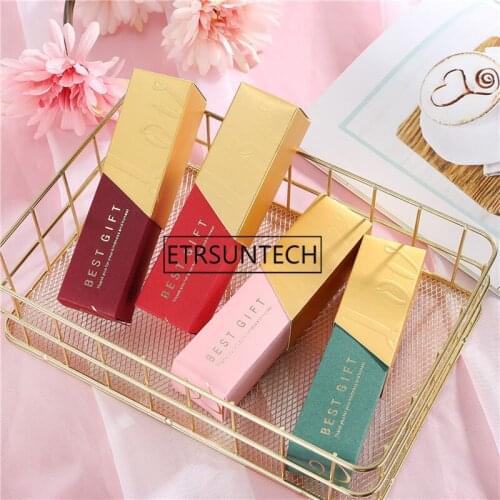 3.5*3.5*14cm Lipstick Style Paper Boxes Wedding Favors Candy Chocolate Gift Paper Boxes 200pcs/lot