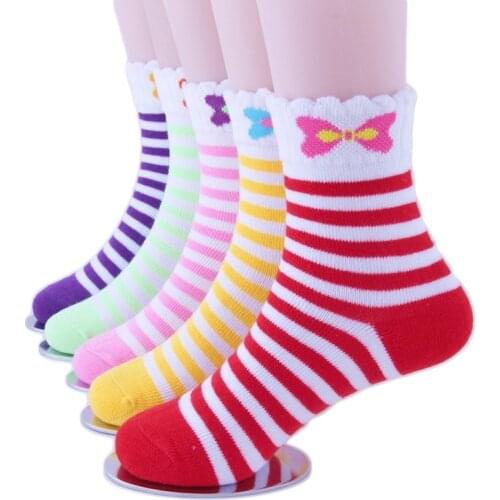 5Pairs/Lot Baby Girls Socks Cartoon Baby Socks autumn and winter Children Sock Breathable Cotton Kid Socks For 1-12 Years
