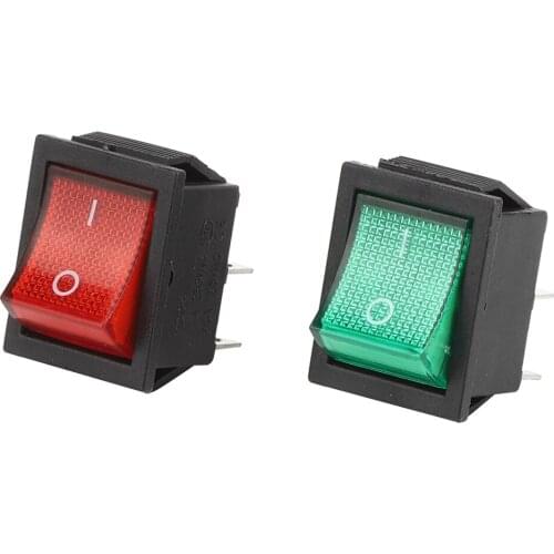 5Pcs KCD4 Rocker Switch 4 Pin ON/OFF Red Light Electrical Equipment Power Switch 16A 250VAC 31x25mm