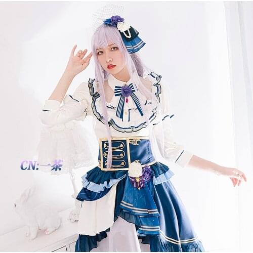 Bang Dream! Minato Yukina Cosplay Costume Anime Noble Rose Dresses Christmas Halloween Free shipping CG561