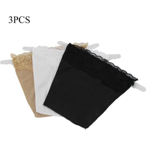 3 pcs / set Seamless Lace Bra Quick Easy Clip On Neck Vest Cleavage Control Panels Lace Set 3 Colors Packed Bra