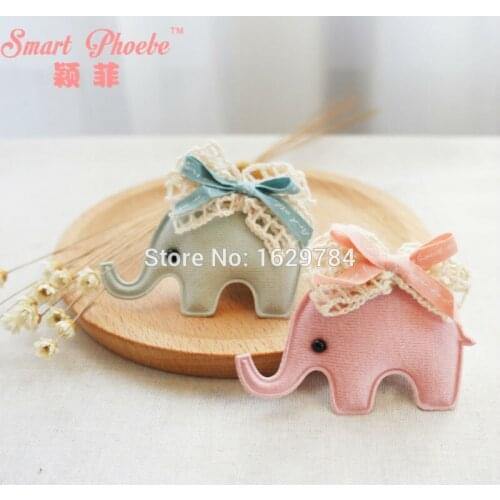 Boutique 20pcs Pink/Blue Cute Lace Bow Elephant Hairpins Fashion Kawaii Animal Hair Clips Princess Headwear Hair Accessories