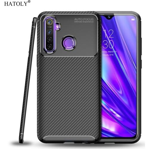 For Oppo Realme C3 Case Cover Soft TPU Shockproof Bumper Carbon Fiber Matte Back Cover Realme C3 Phone Case For Oppo Realme C3